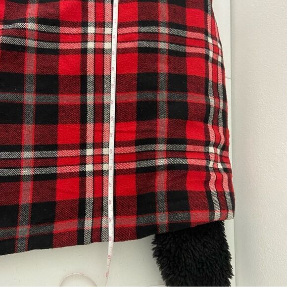 Westbound Woman Red Buffalo Plaid Black Sherpa Vest CabinCore Fall Holidays 2X - Picture 6 of 13